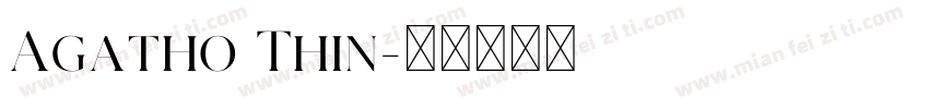 Agatho Thin字体转换